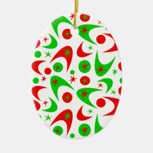 Xmas Retro Boomerangs Keramik Ornament
