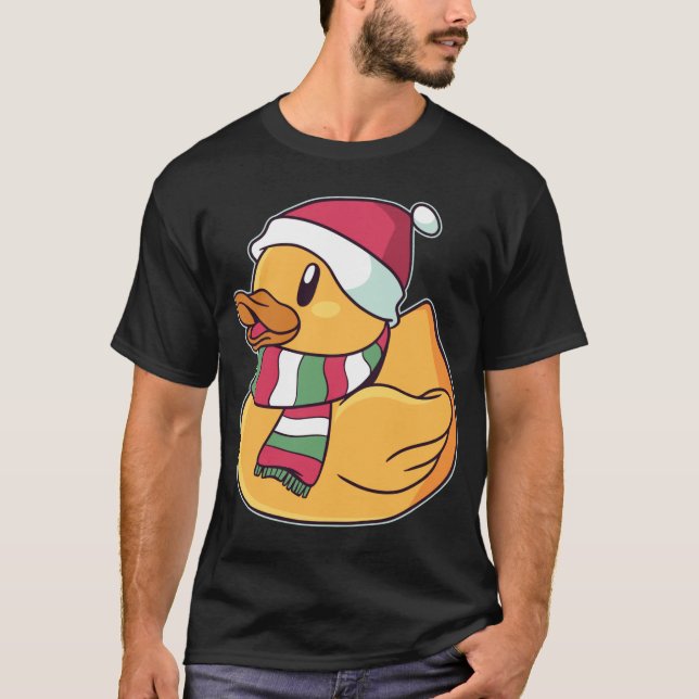 Xmas Rubber Ducky Duckie Duck Weihnachtsgeschenk N T-Shirt (Vorderseite)