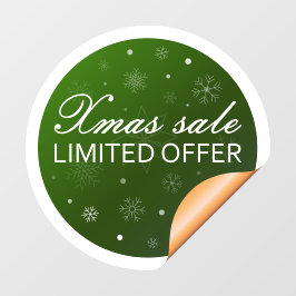 Xmas Sale Limited Offer - Green Gold Fensteraufkleber