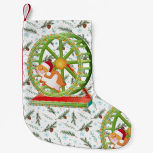 xmas santa claus hamster kleiner weihnachtsstrumpf