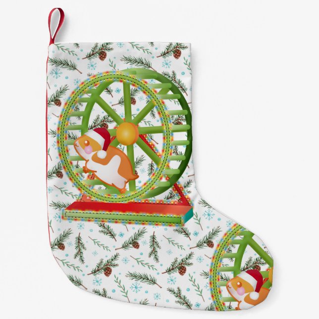 xmas santa claus hamster kleiner weihnachtsstrumpf (Vorderseite)