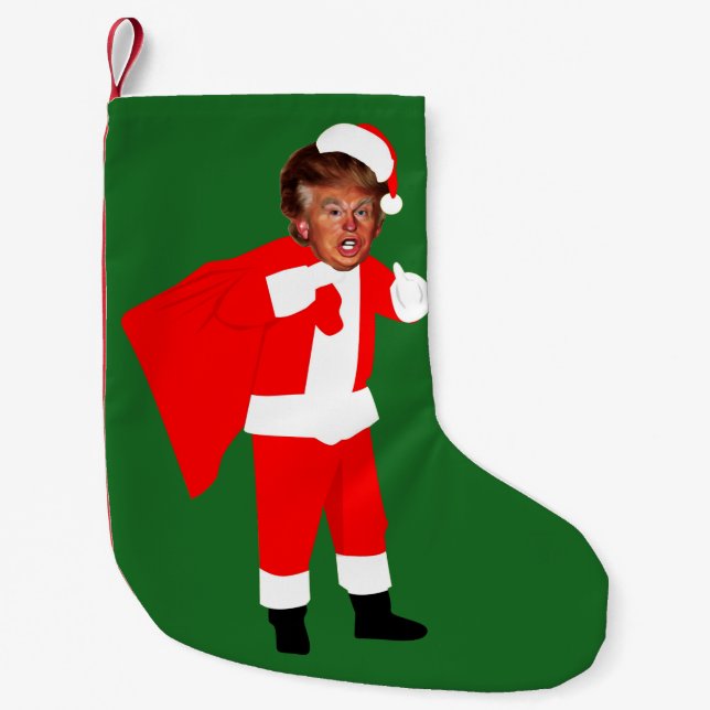 xmas santa donald trump kleiner weihnachtsstrumpf (Vorderseite)