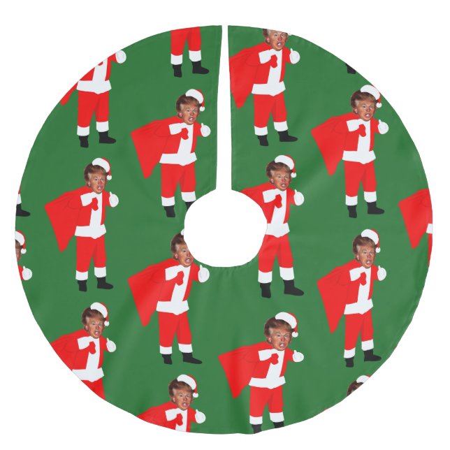 xmas santa donald trump polyester weihnachtsbaumdecke (Vorderseite)