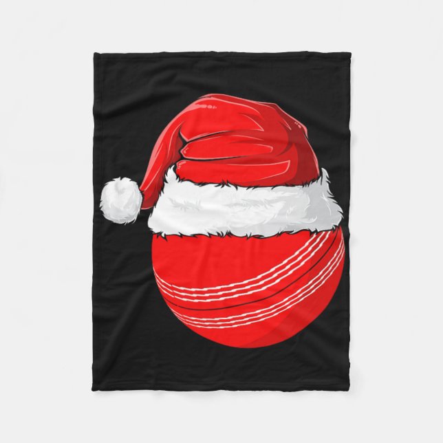 Xmas Santa Hat Christmas Cricket  Fleecedecke (Vorderseite)