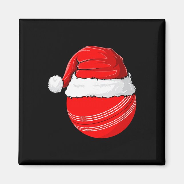 Xmas Santa Hat Christmas Cricket  Magnet (Vorne)