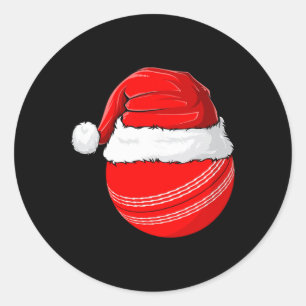 Xmas Santa Hut Weihnachten Cricket Runder Aufkleber