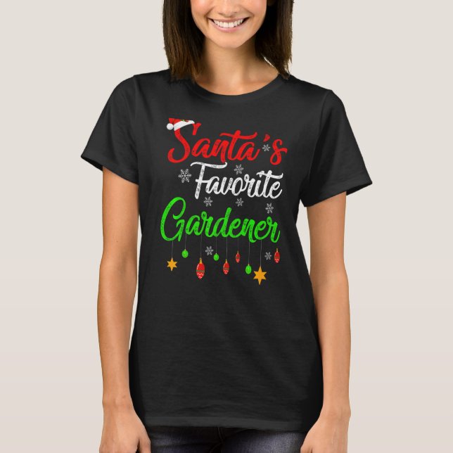 Xmas Santa S Lieblings-Gärtner Weihnachten T-Shirt (Vorderseite)