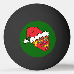 Xmas Santa Sugar Skulls Tischtennisball
