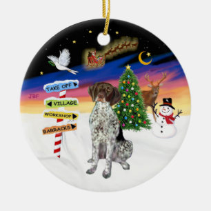 Xmas-Schilder - Deutsch Drahthaar Keramikornament