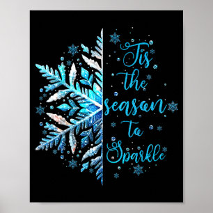 Xmas-Schneeflocke Die Saison Cozy Saison Frohe W Poster
