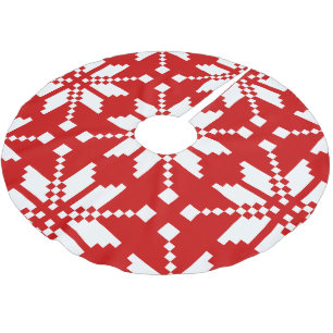 Xmas-Schneeflocken-Weihnachtsmuster Polyester Weihnachtsbaumdecke
