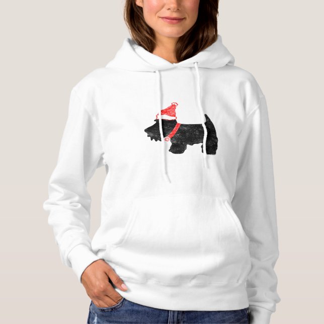 Xmas Scottie Dog Hoodie (Vorderseite)