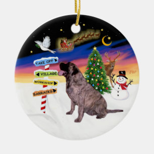 Xmas Signaturen - Brindle Bull Mastiff Keramikornament