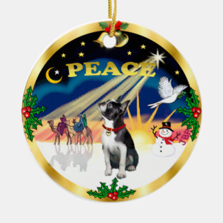 Xmas Signs - Boston Terrier #3 Keramik Ornament