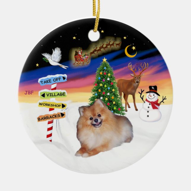 Xmas Signs - Spitz #4 Keramik Ornament (Vorne)