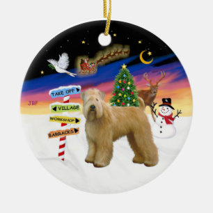 Xmas Signs - Wheaten (Stand) Keramik Ornament