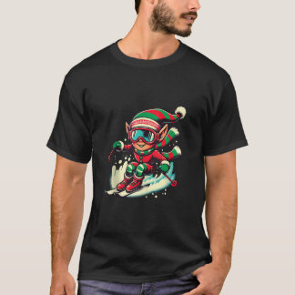Xmas Ski squad team ski lovers Skier Elf skiing Ch T-Shirt