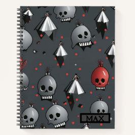 Xmas Skull-Notebook Notizbuch