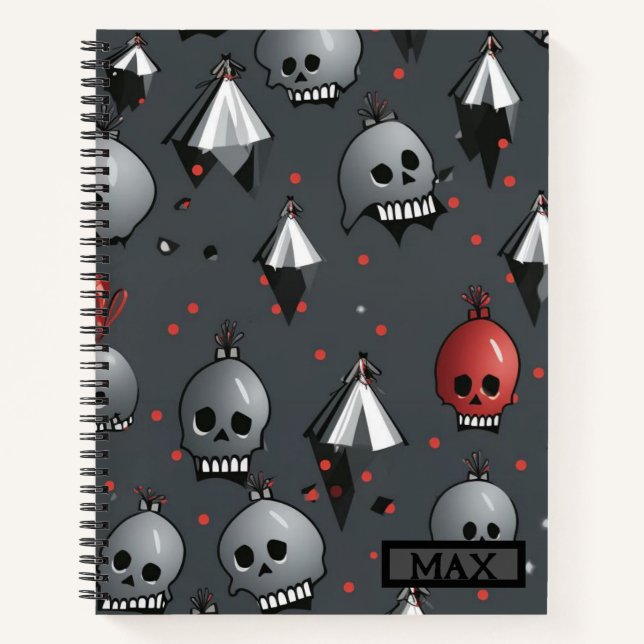 Xmas Skull-Notebook Notizbuch (Vorderseite)