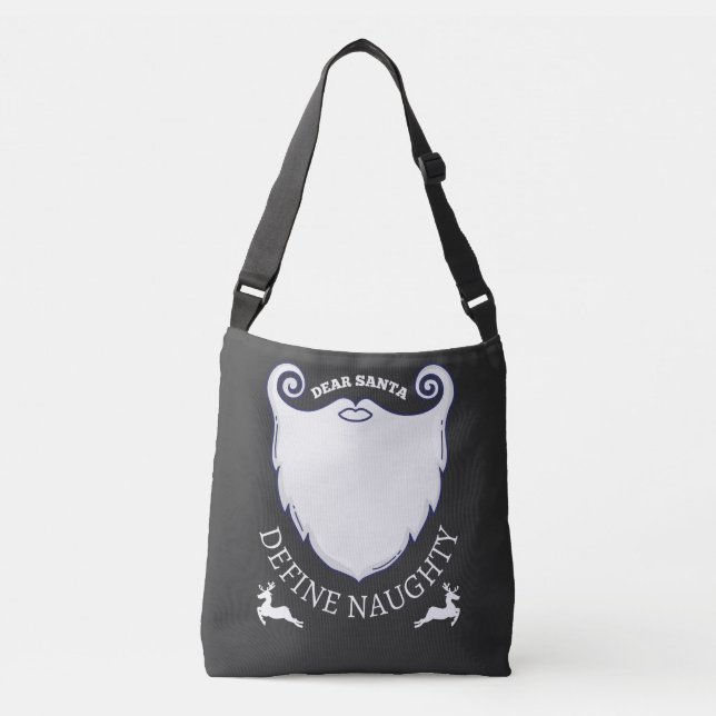 Xmas Slogan Sehr geehrter Weihnachtsmann Definitio Tragetaschen Mit Langen Trägern (Vorderseite)