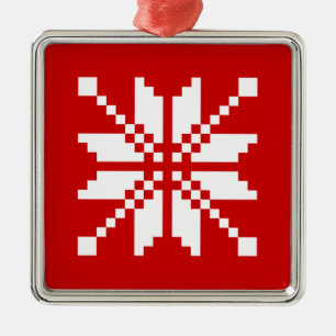 Xmas Snowflake Christmas Pattern Ornament Aus Metall