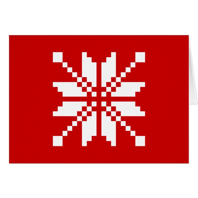 Xmas Snowflake Weihnachtsmuster (Vorderseite (Horizontal))