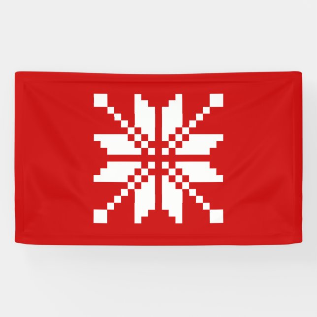 Xmas Snowflake Weihnachtsmuster Banner (Horizontal)