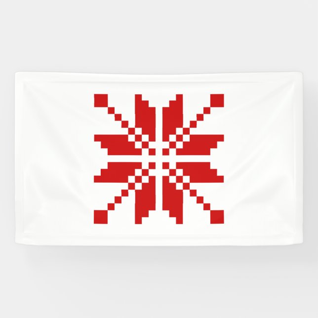 Xmas Snowflake Weihnachtsmuster Banner (Horizontal)