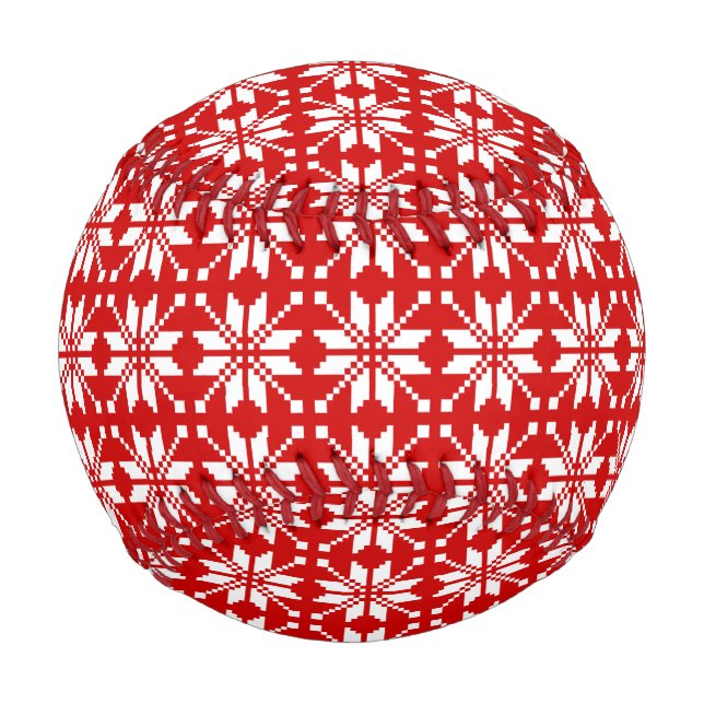 Xmas Snowflake Weihnachtsmuster Baseball (Vorderseite)