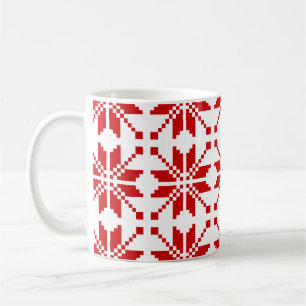 Xmas Snowflake Weihnachtsmuster Kaffeetasse