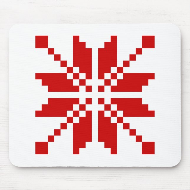 Xmas Snowflake Weihnachtsmuster Mousepad (Vorne)
