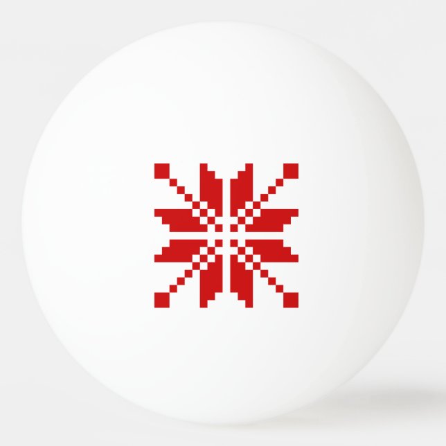 Xmas Snowflake Weihnachtsmuster Tischtennisball (Vorderseite)