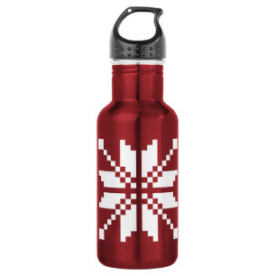 Xmas Snowflake Weihnachtsmuster Trinkflasche
