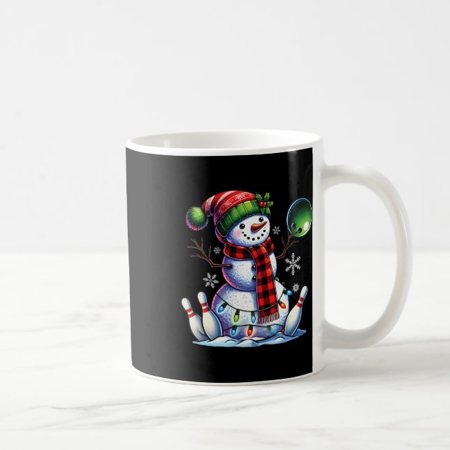 Xmas Snowman Bowling Ll und Button Weihnachten Kaffeetasse (Rechts)