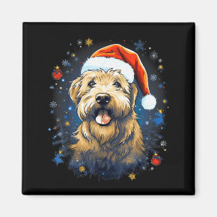 Xmas Soft-Coated Wheaten Terrier Hund Weihnachten Magnet
