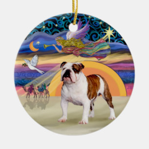 Xmas Star - English Bulldog 5 Keramik Ornament