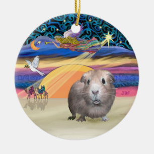 Xmas Star - Guinea Pig #2 Keramikornament