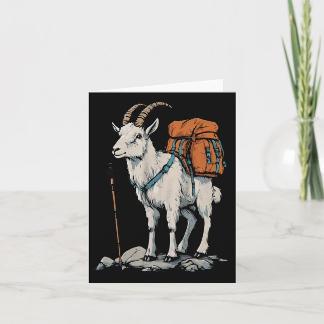 Xmas Store Mountain Goat Backpacker Camping Wander Karte (Vorderseite)