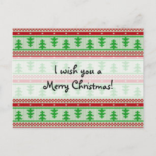 Xmas Stricken nahtloses Muster 2 + Ihre Ideen Feiertagspostkarte