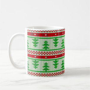 Xmas Stricken nahtloses Muster 2 + Ihre Ideen Tasse