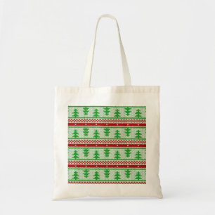 Xmas Stricken nahtloses Muster 2 + Ihre Ideen Tragetasche
