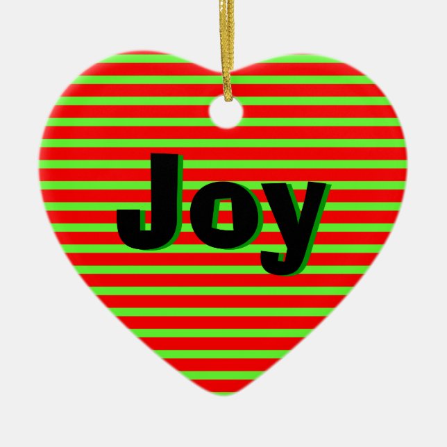 Xmas Stripe Keramikornament (Vorne)