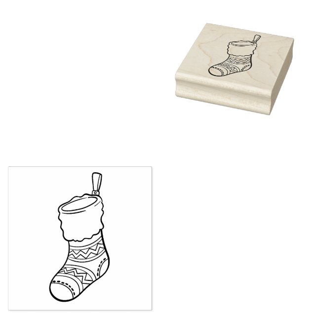 Xmas Strumpf Gummistempel (Stempel)