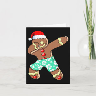 Xmas Summer Boy Dabbing Gingerbrot Mann Weihnachte Karte