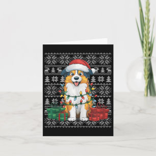 Xmas Sweater Style Ugly Australian Shepherd Dog Ch Karte