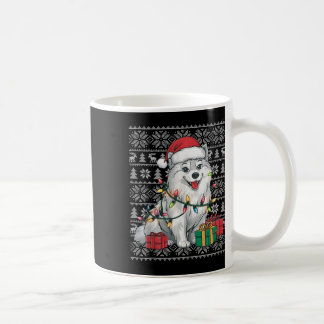Xmas Sweater Style Ugly Santa American Eskimo Dog Kaffeetasse