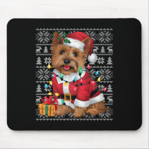 Xmas Sweater Style Ugly Santa Cairn Terrier Dog Ch Mousepad