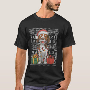 Xmas Sweater Style Ugly Santa English Pointer Dog T-Shirt