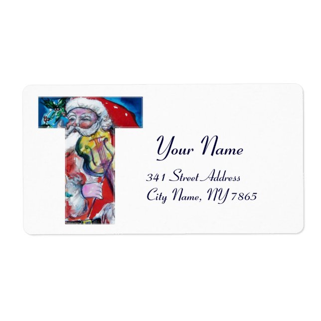 XMAS T LETTER /SANTA CLAUS MIT VIOLIN MONOGRAMM (Vorne)