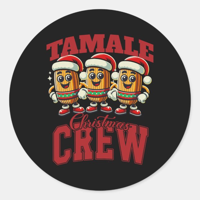 Xmas Tamale Food Funny mexikanisches Weihnachtsfes Runder Aufkleber (Vorderseite)